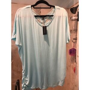 Women's LANE BRYANT Plus Size Crochet Top Green Size 14/16 New Nwt
